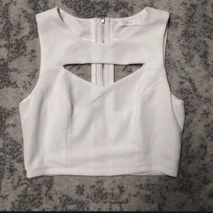 LUSH white crop top